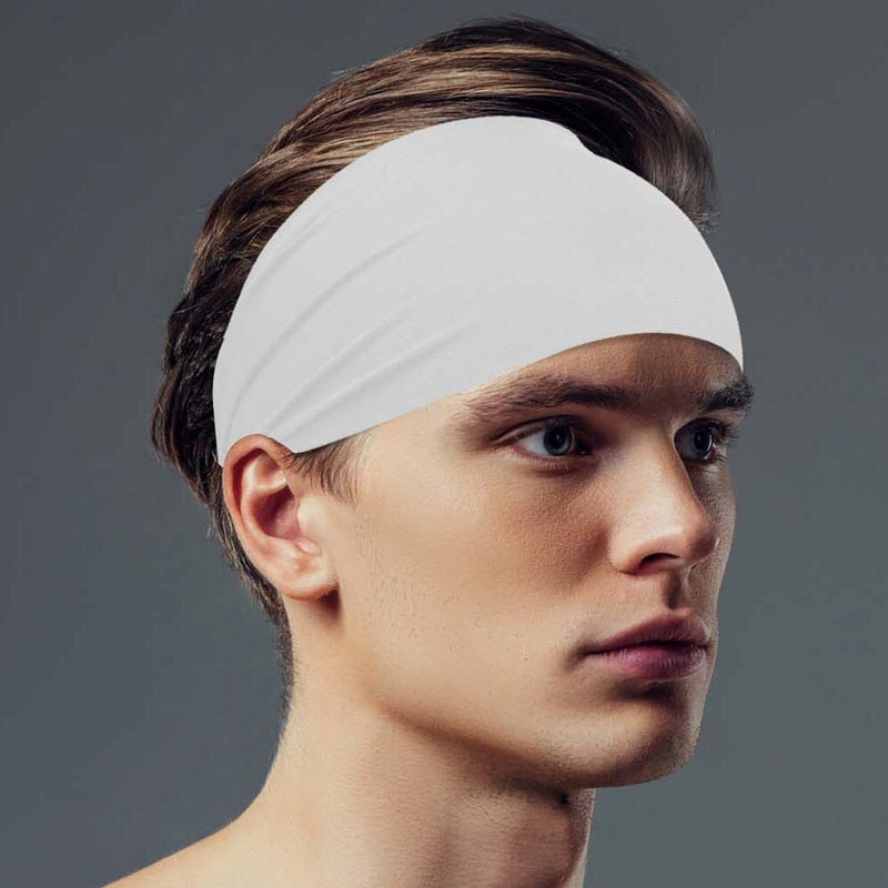 Unisex Moisture Wicking Headband Fitness White - DailySale