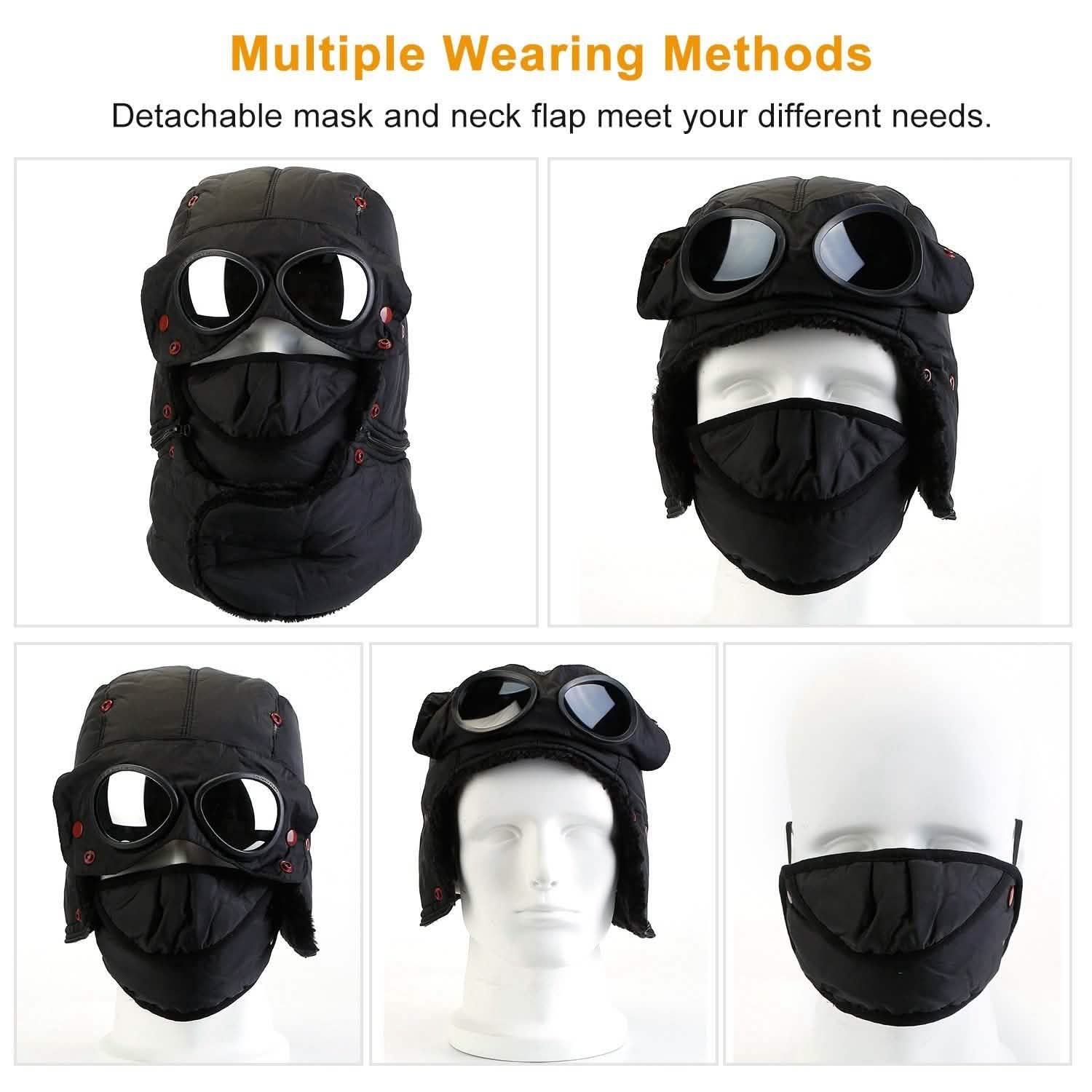 Unisex Thermal Winter Goggles Hat Sports & Outdoors - DailySale