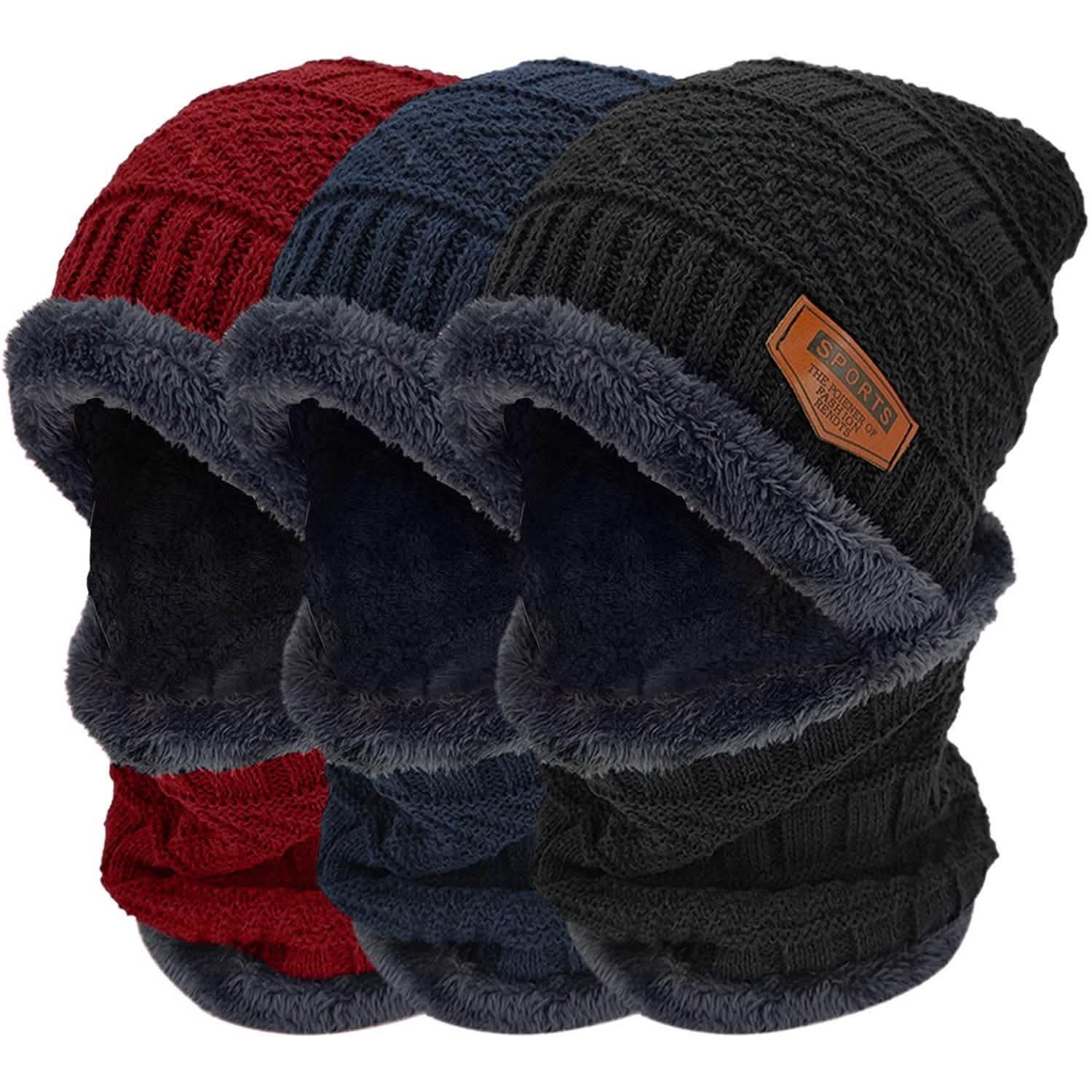 Unisex Winter Beanie Hat Scarf Set Women's Accessories - DailySale