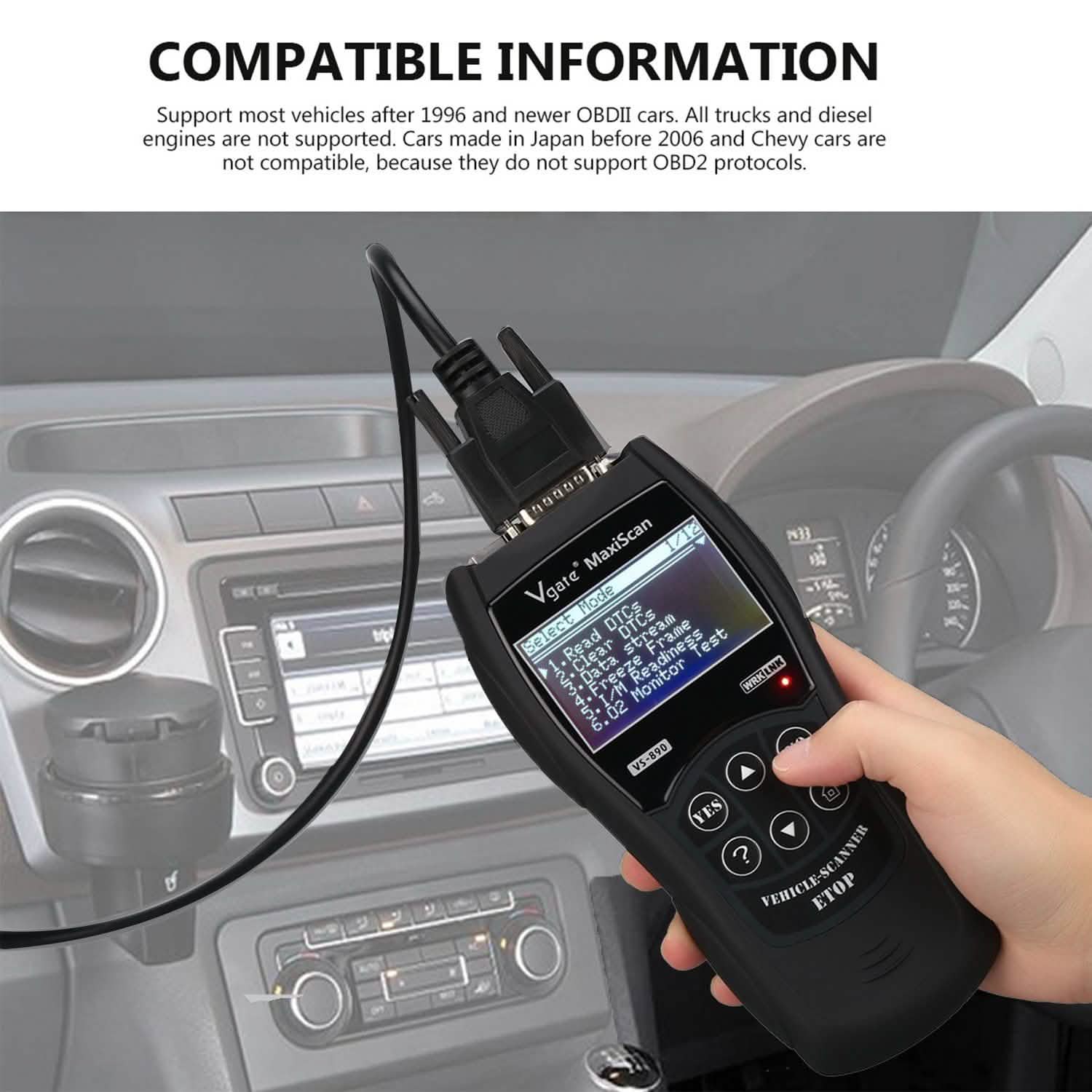 Universal Car Fault Reader Code Scanner Diagnostic Tool OBD 2 SCAN Reset Tool Automotive - DailySale