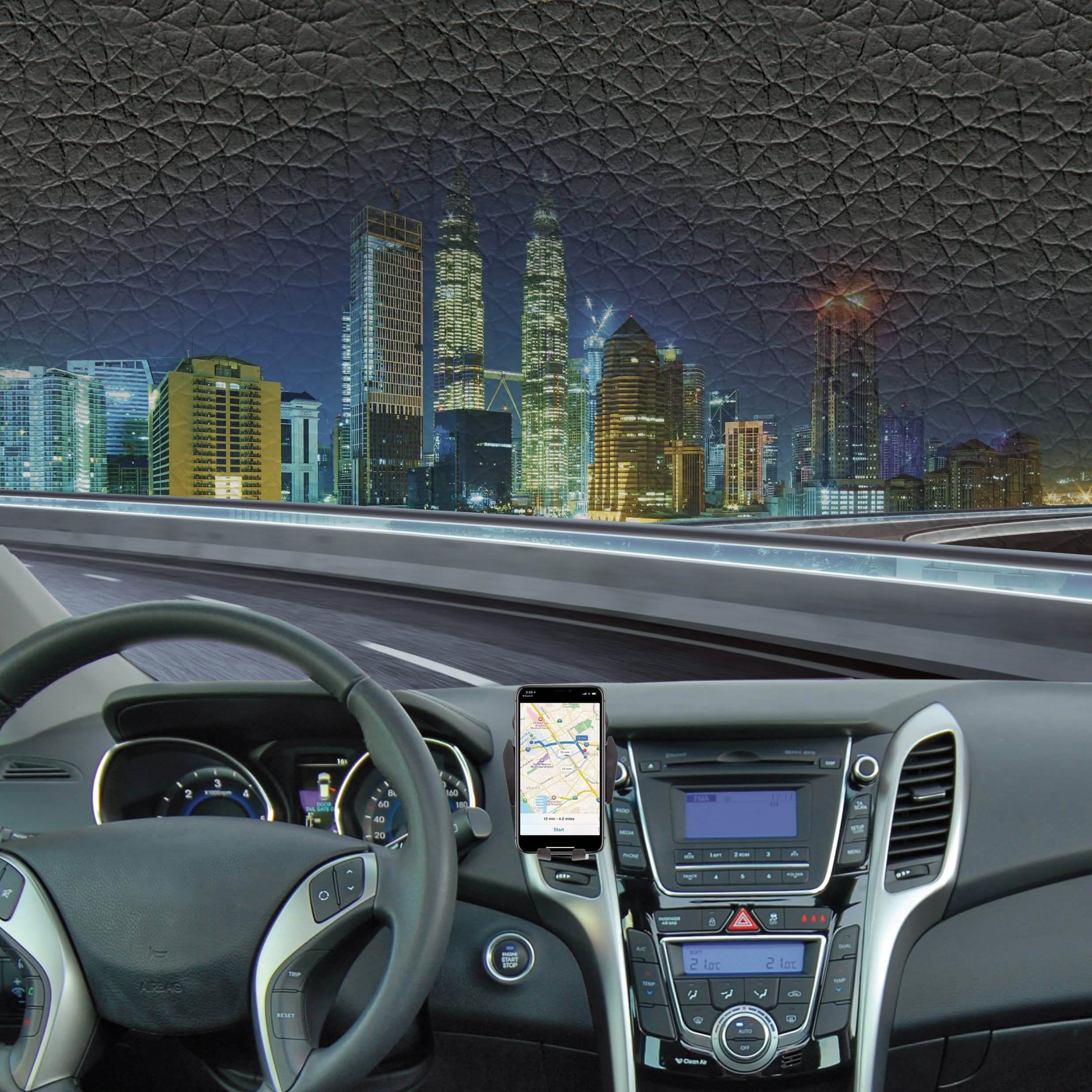 Universal Cradle Airvent Mount with Leather Accent Automotive - DailySale