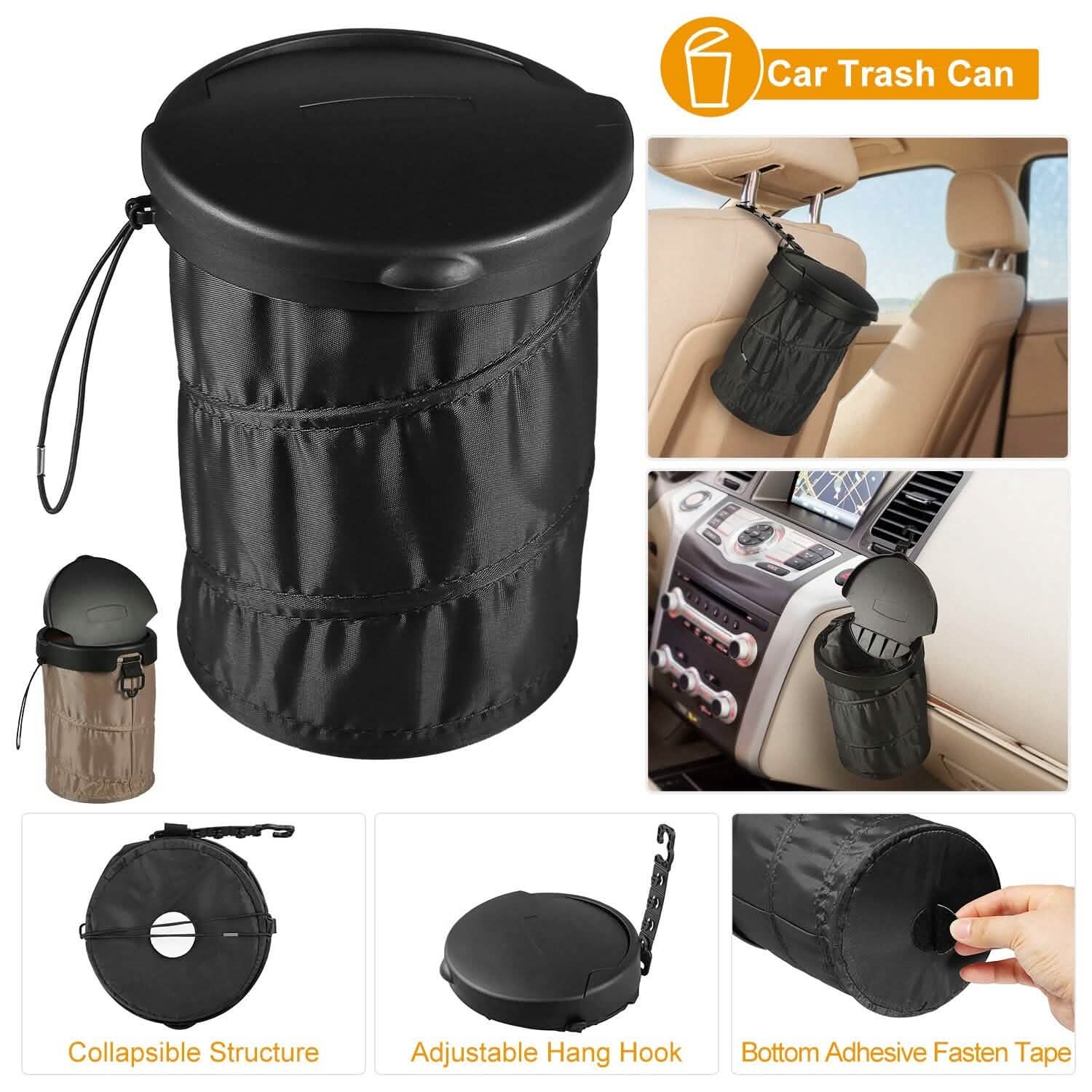Universal Portable Car Trash Can Automotive - DailySale