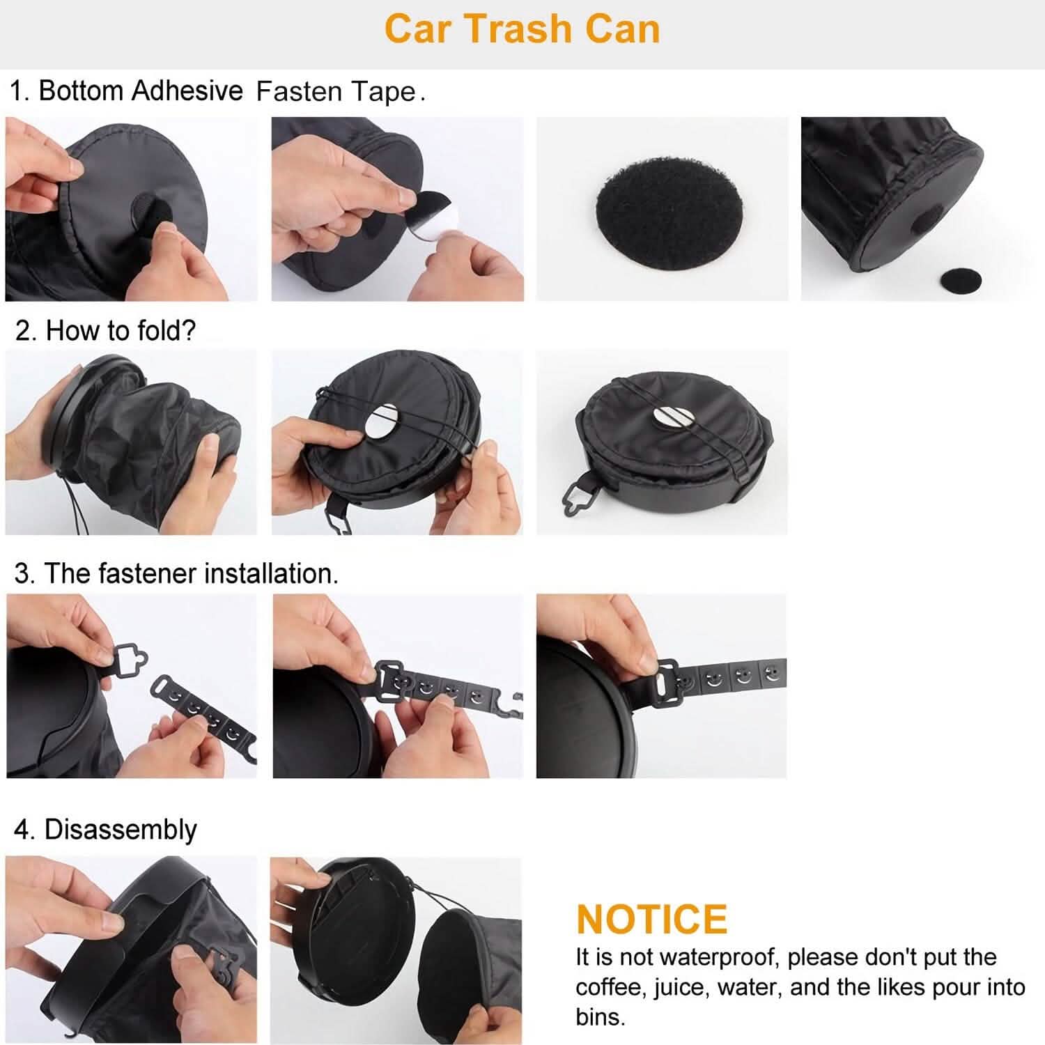 Universal Portable Car Trash Can Automotive - DailySale