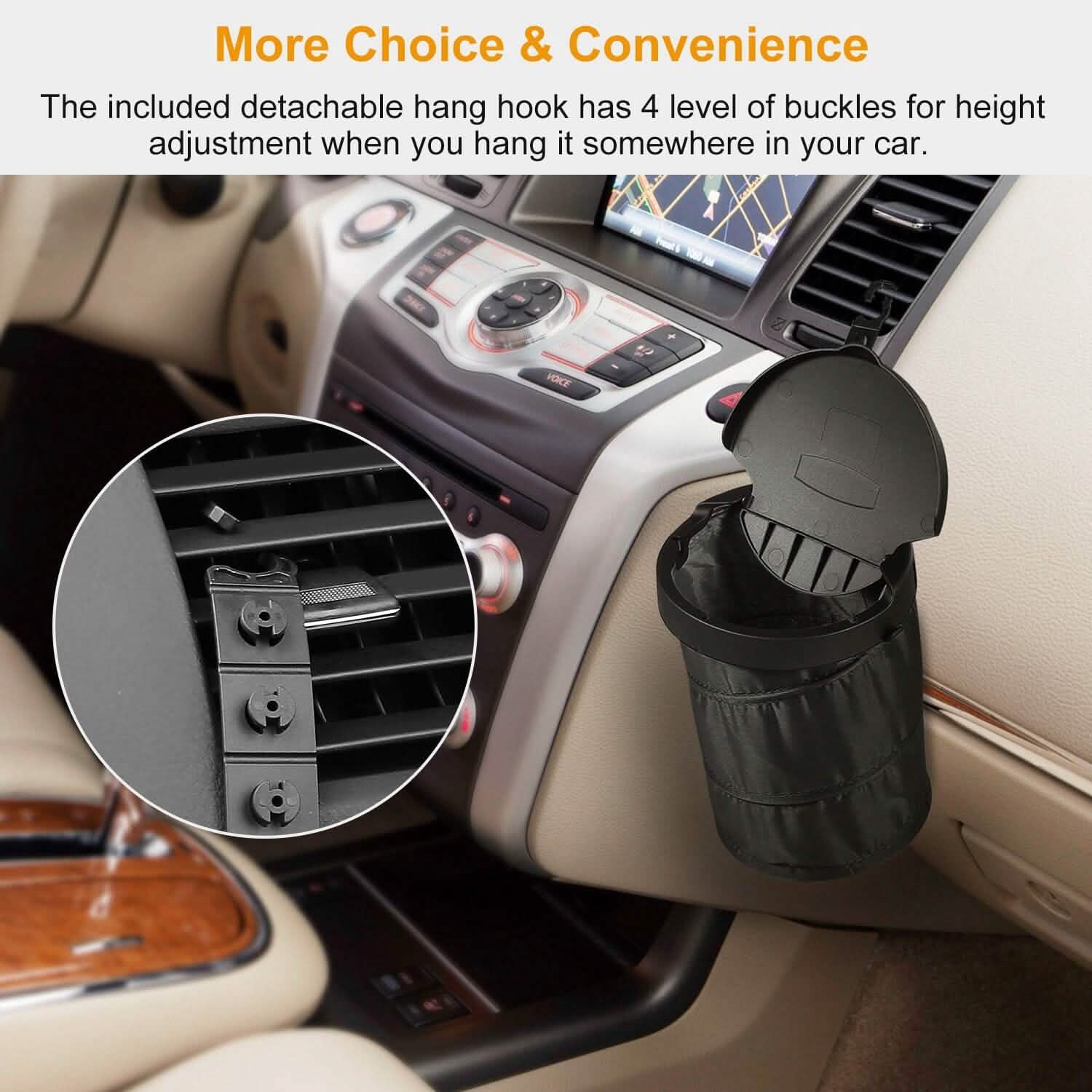 Universal Portable Car Trash Can Automotive - DailySale