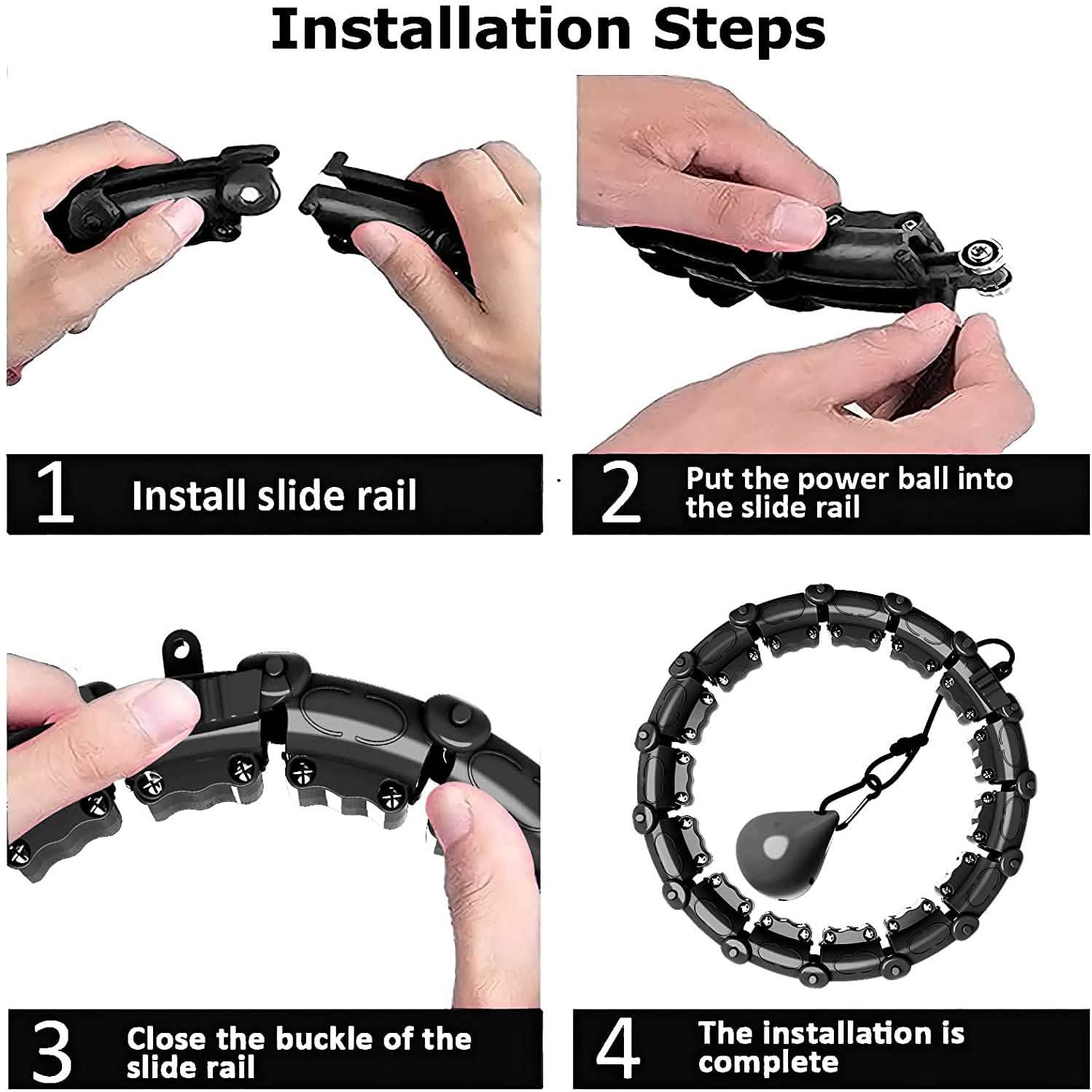 Upgraded Large Size Smart Weighted Exercise Hoola Hoops Fitness - DailySale