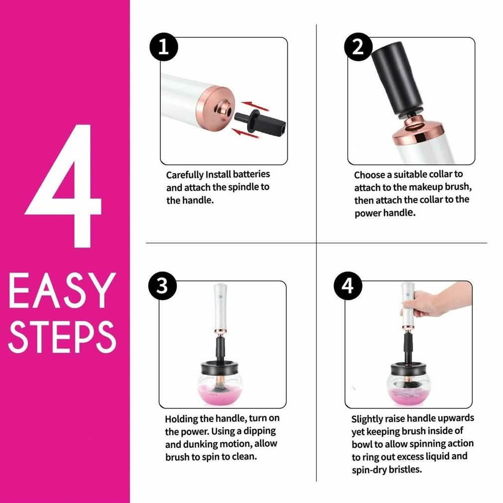 Urban Butterfly Electric Make-Up Brush Cleaner Beauty & Personal Care - DailySale