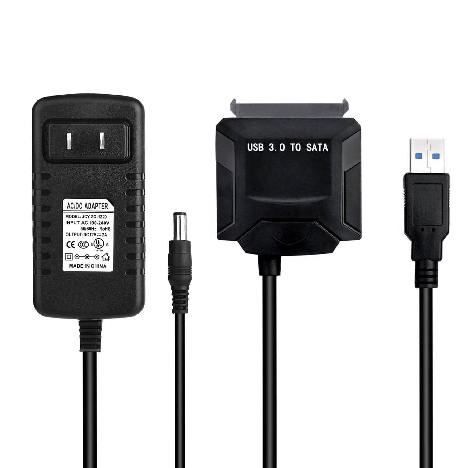 USB 3.0 to SATA Converter Adapter for 2.5"/3.5"SATA HDD/SSD Hard Drive Disks Computer Accessories - DailySale