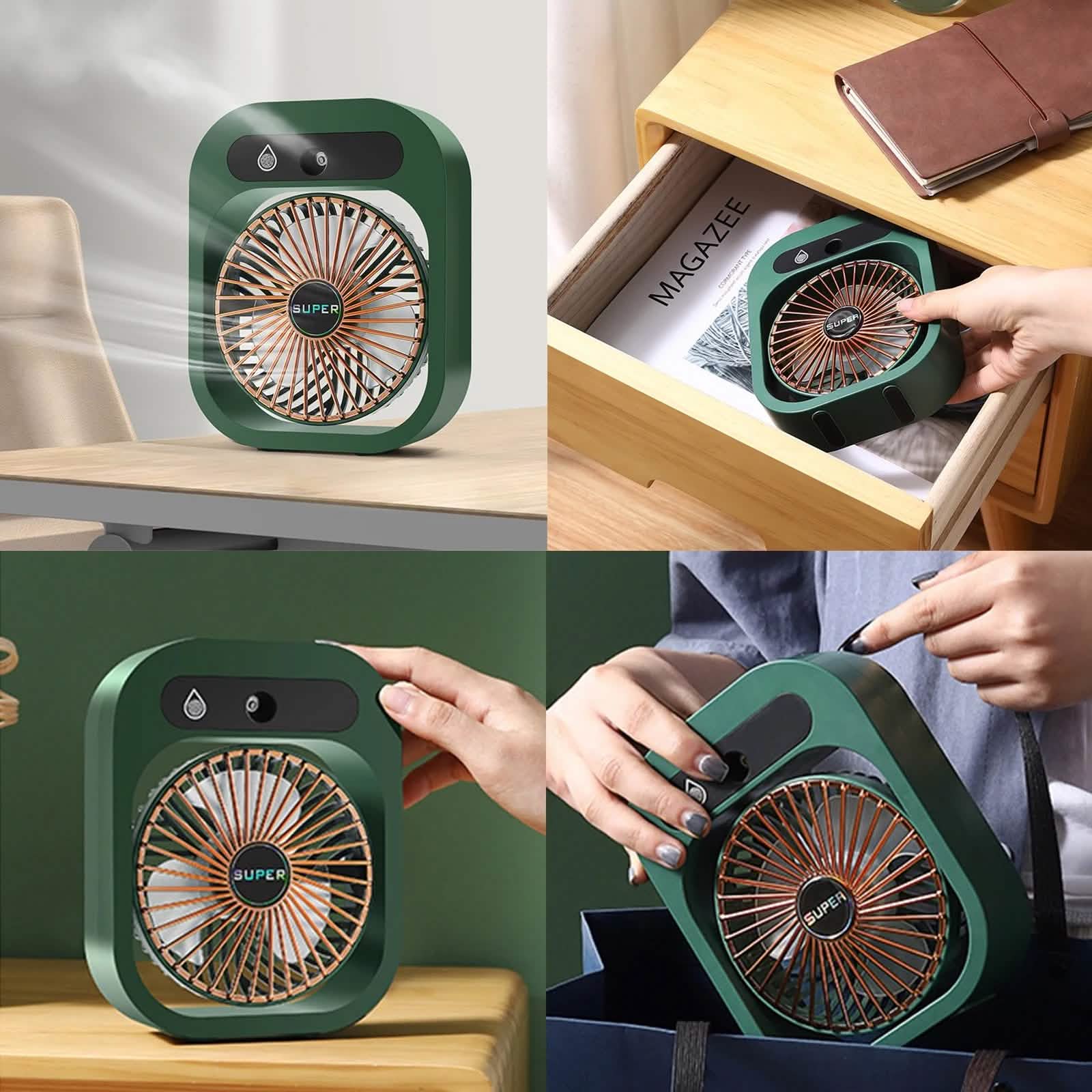 USB Rechargeable Desktop Spray Fan Household Appliances - DailySale