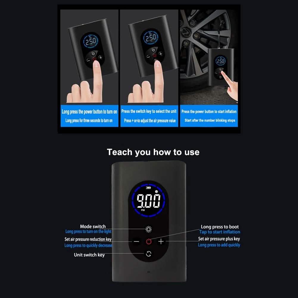 USB Rechargeable Intelligent Air Pump Car Portable Automotive - DailySale