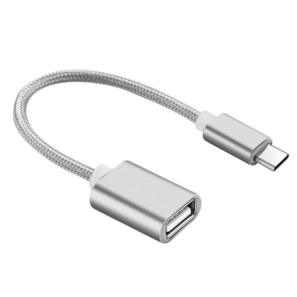 USB to USB-C Adapter Mobile Accessories Silver - DailySale