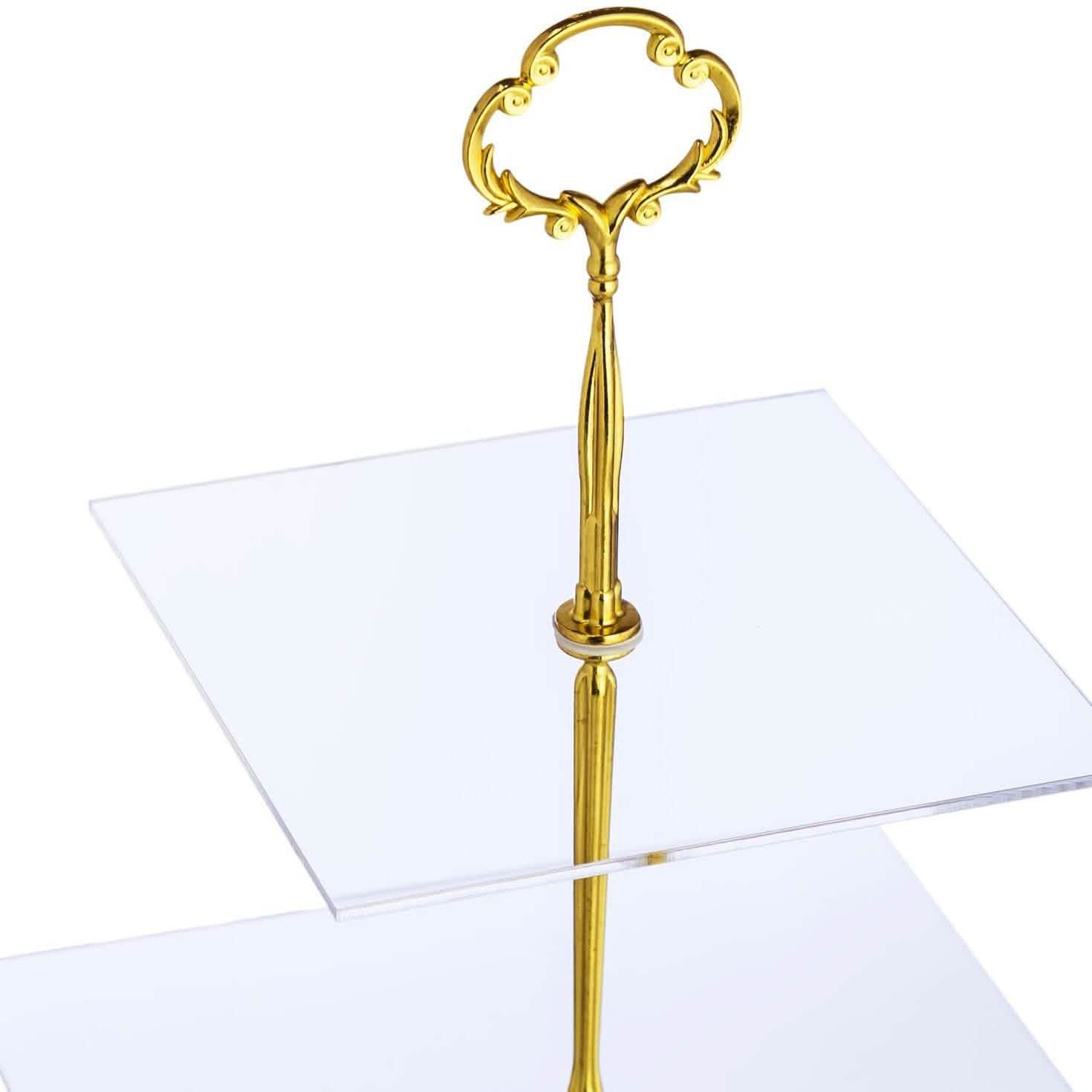 Utenlid 3-Tier Square Stacked Party Cupcake Stand Kitchen Essentials - DailySale