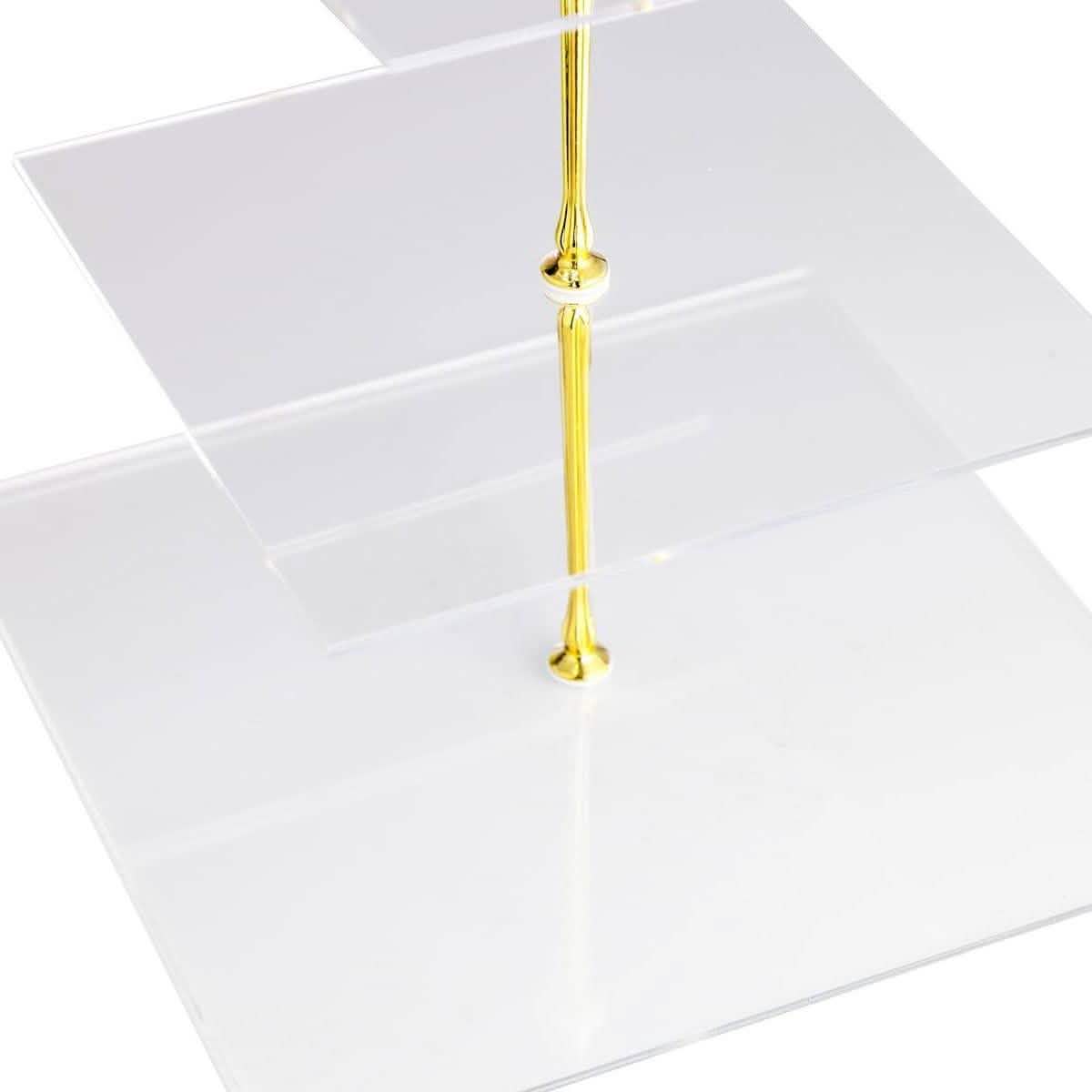 Utenlid 3-Tier Square Stacked Party Cupcake Stand Kitchen Essentials - DailySale