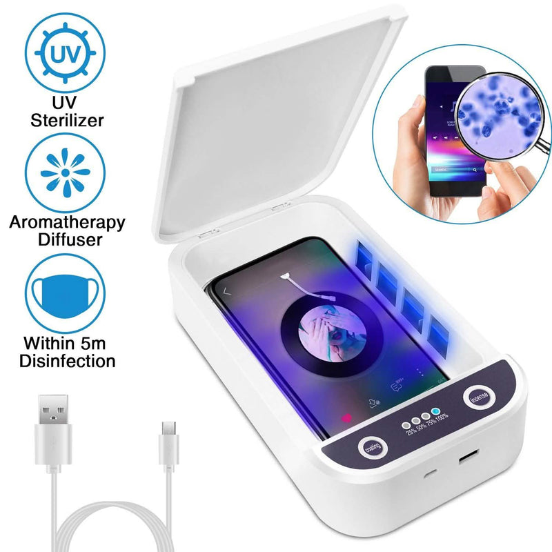 UV Light Phone Disinfection Box with Aromatherapy Function Mobile Accessories - DailySale