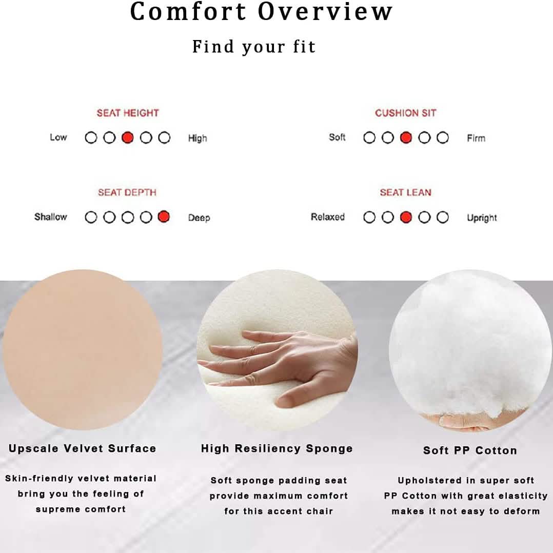 Velvet Swivel Accent Chair with Ottoman Set Furniture & Decor - DailySale