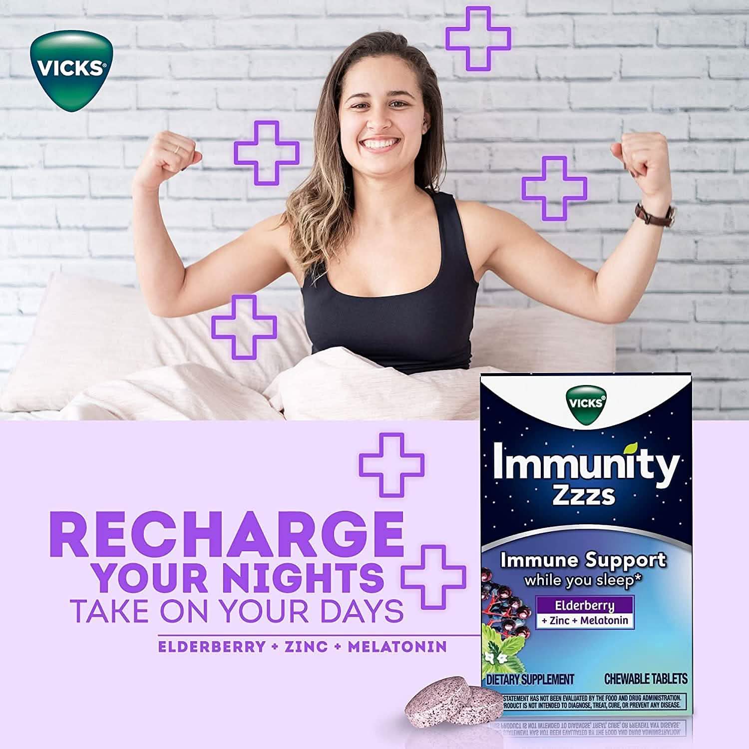 Vicks Immunity Zzzs Immune Support While You Sleep Wellness - DailySale