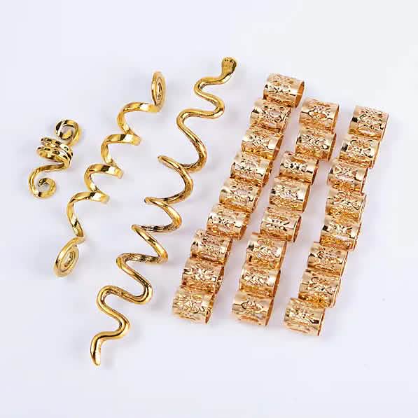 Vintage Ethnic Dreadlocks Hair Clip Irish Hair Accessories Beauty & Personal Care Gold - DailySale