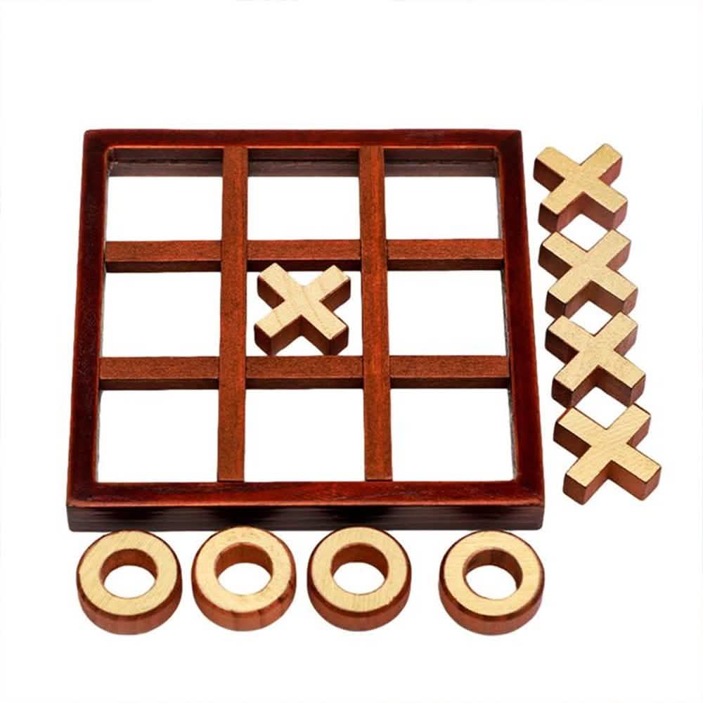 Vintage Tic-Tac-Toe Wooden Board Game Toys & Games - DailySale