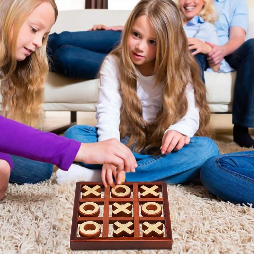 Vintage Tic-Tac-Toe Wooden Board Game Toys & Games - DailySale