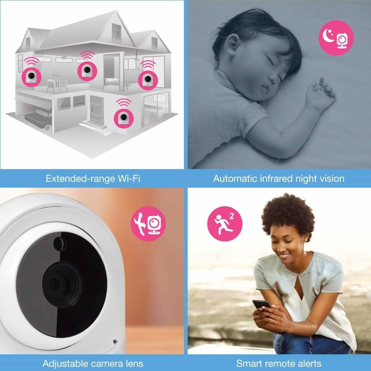 VTech VM981 Safe And Sound Expandable HD Video Baby Monitor Gadgets & Accessories - DailySale