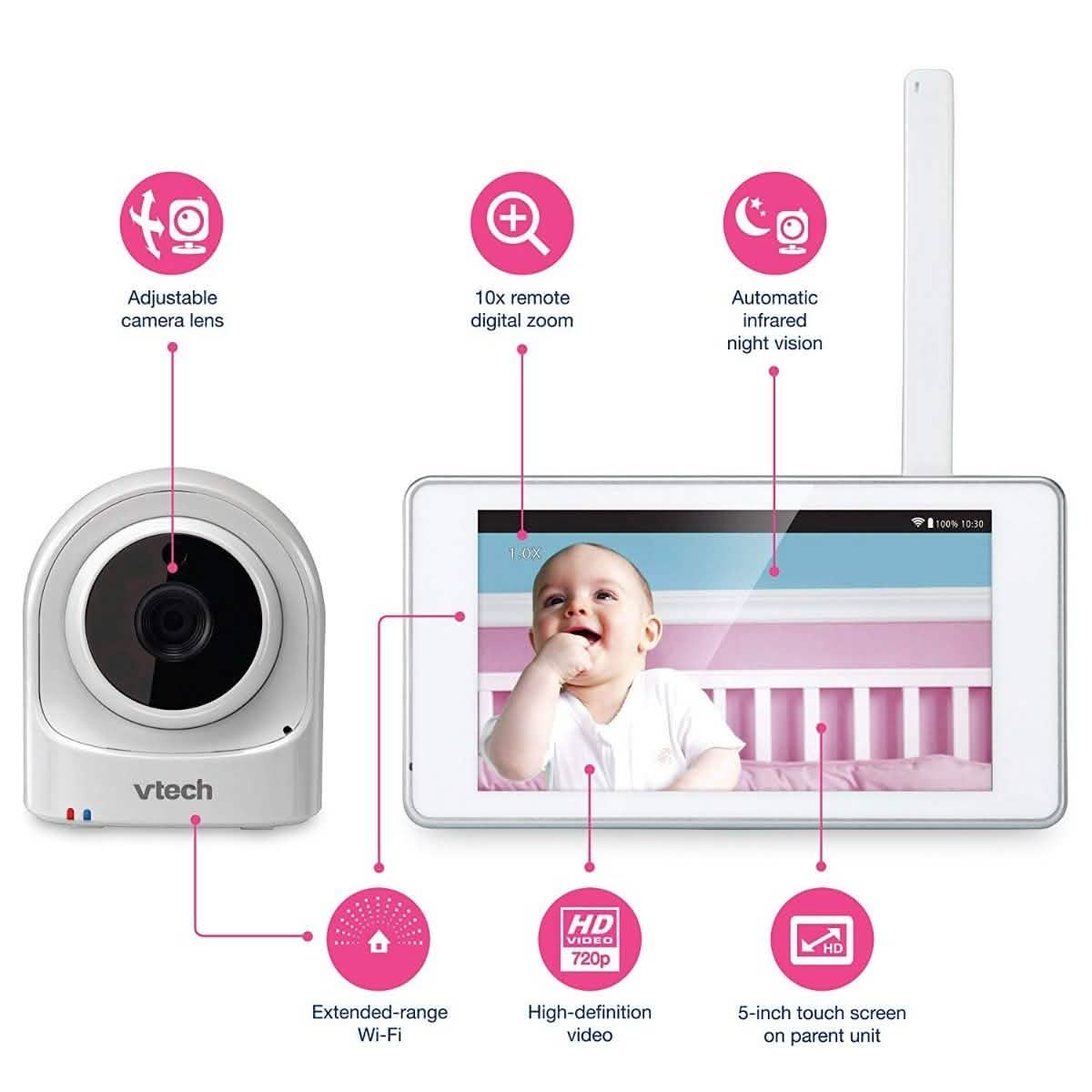 VTech Wi-Fi Enabled Expandable Digital Video Baby Monitor Gadgets & Accessories - DailySale