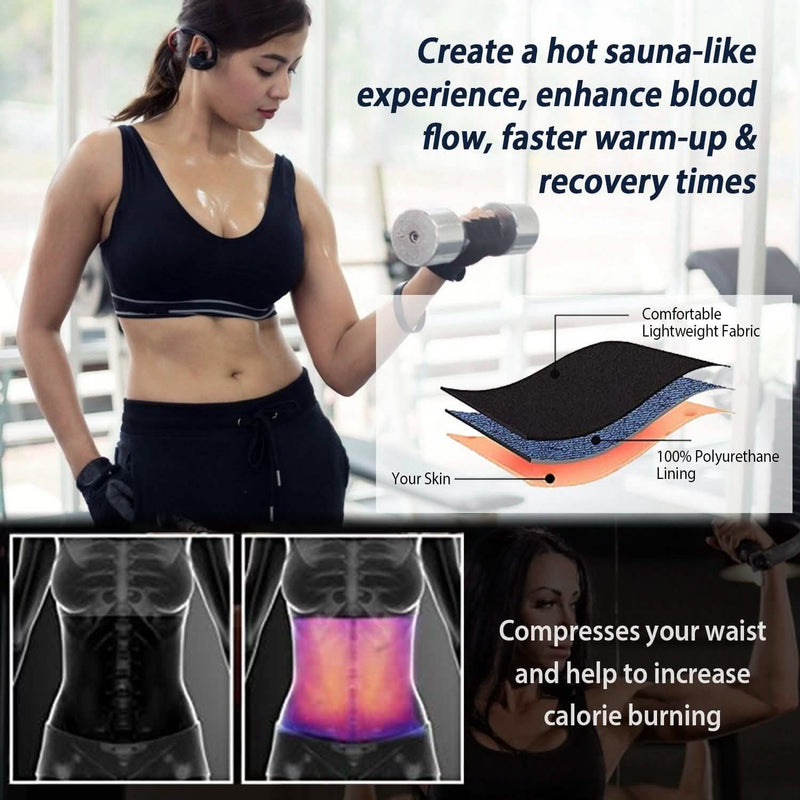 Waist Trimmer Women Sauna Sweat Wraps Waist Slimming Trainer Belt Fitness - DailySale