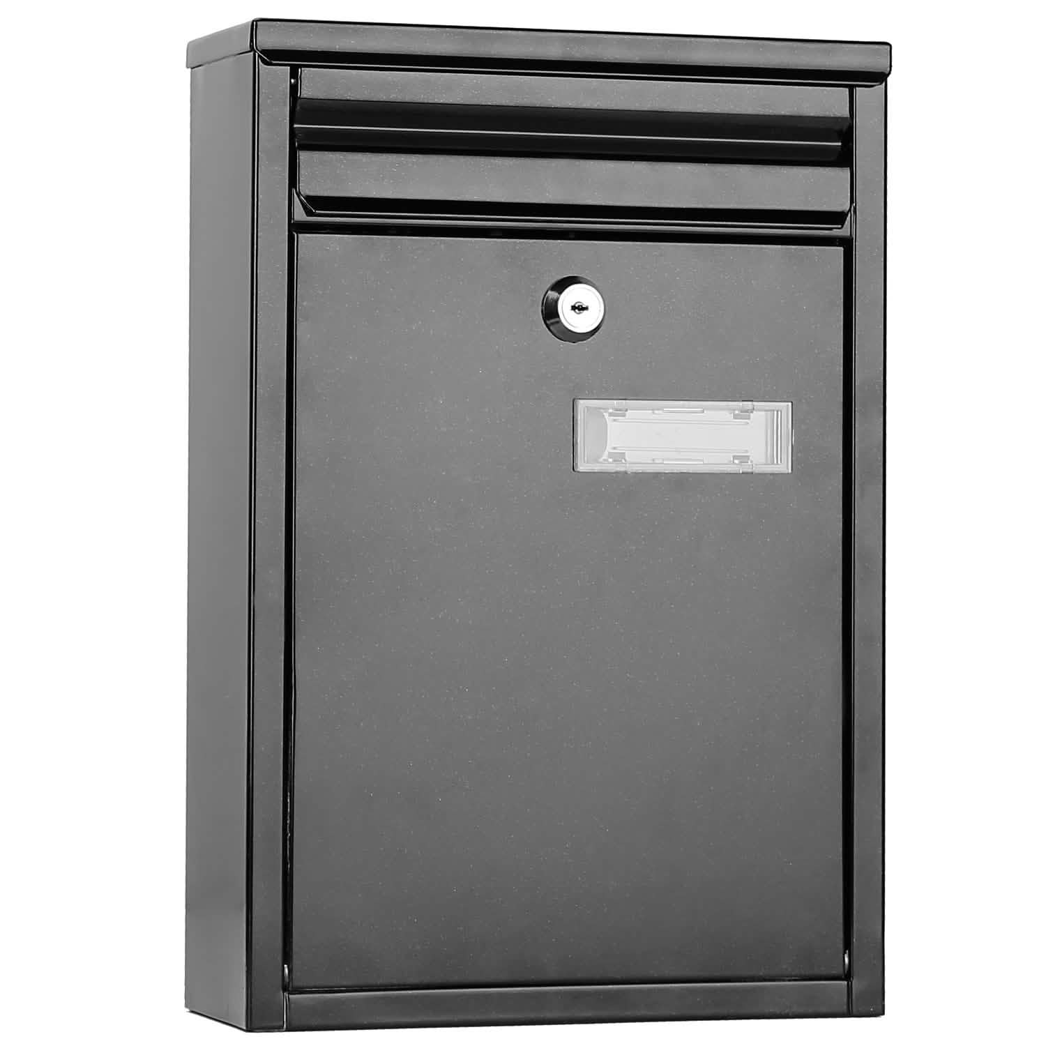 Wall Mount Mailbox Lockable Galvanized Iron Letter Post Box Home Improvement - DailySale
