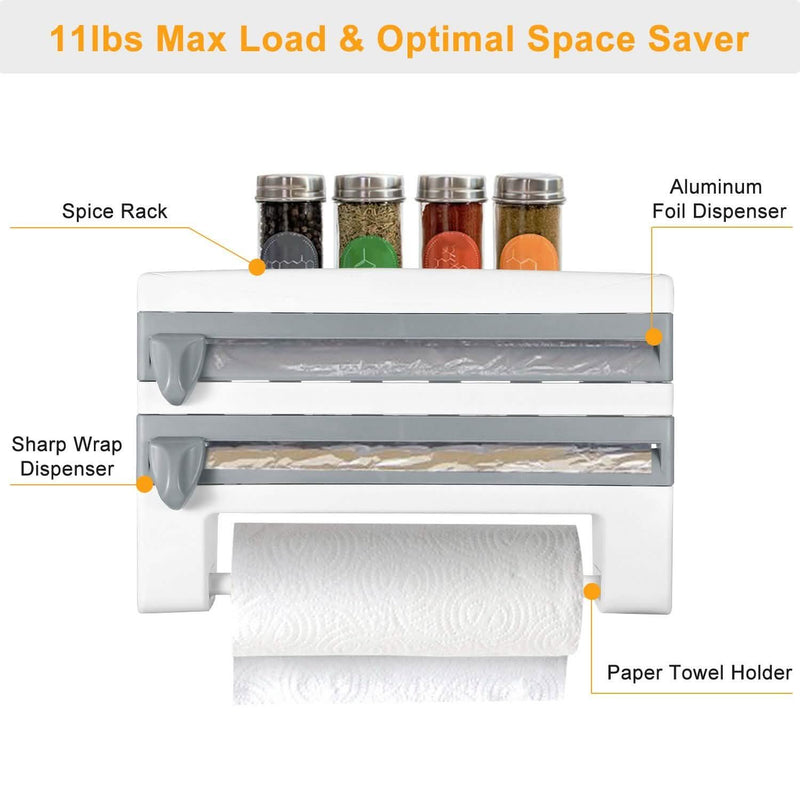 Wall Mounted Kitchen Roll Dispenser with Cutter Kitchen & Dining - DailySale