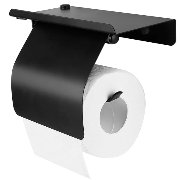 Wall Mounted Toilet Paper Holder with Phone Storage Rack Bath - DailySale
