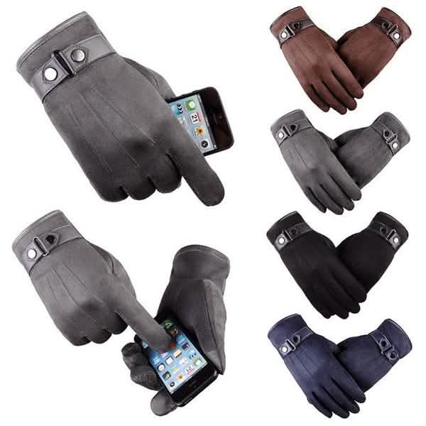 Warm Velvet Cold-Proof Gloves Thermal Touch Phone Screen Sports & Outdoors - DailySale