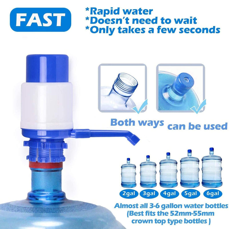 Water Bottle Pump Manual Pressure Water Dispenser Kitchen Tools & Gadgets - DailySale