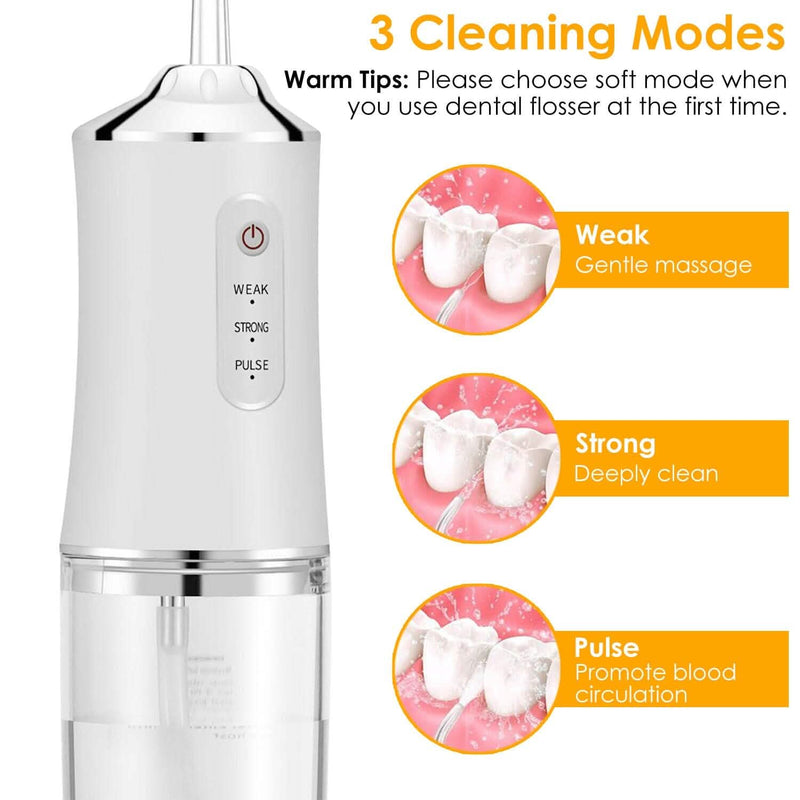 Water Flosser Cordless Dental Oral Irrigator Waterproof Teeth Cleaner Beauty & Personal Care - DailySale