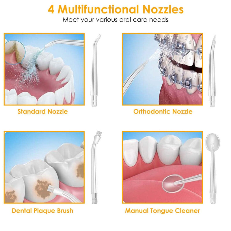 Water Flosser Cordless Dental Oral Irrigator Waterproof Teeth Cleaner Beauty & Personal Care - DailySale