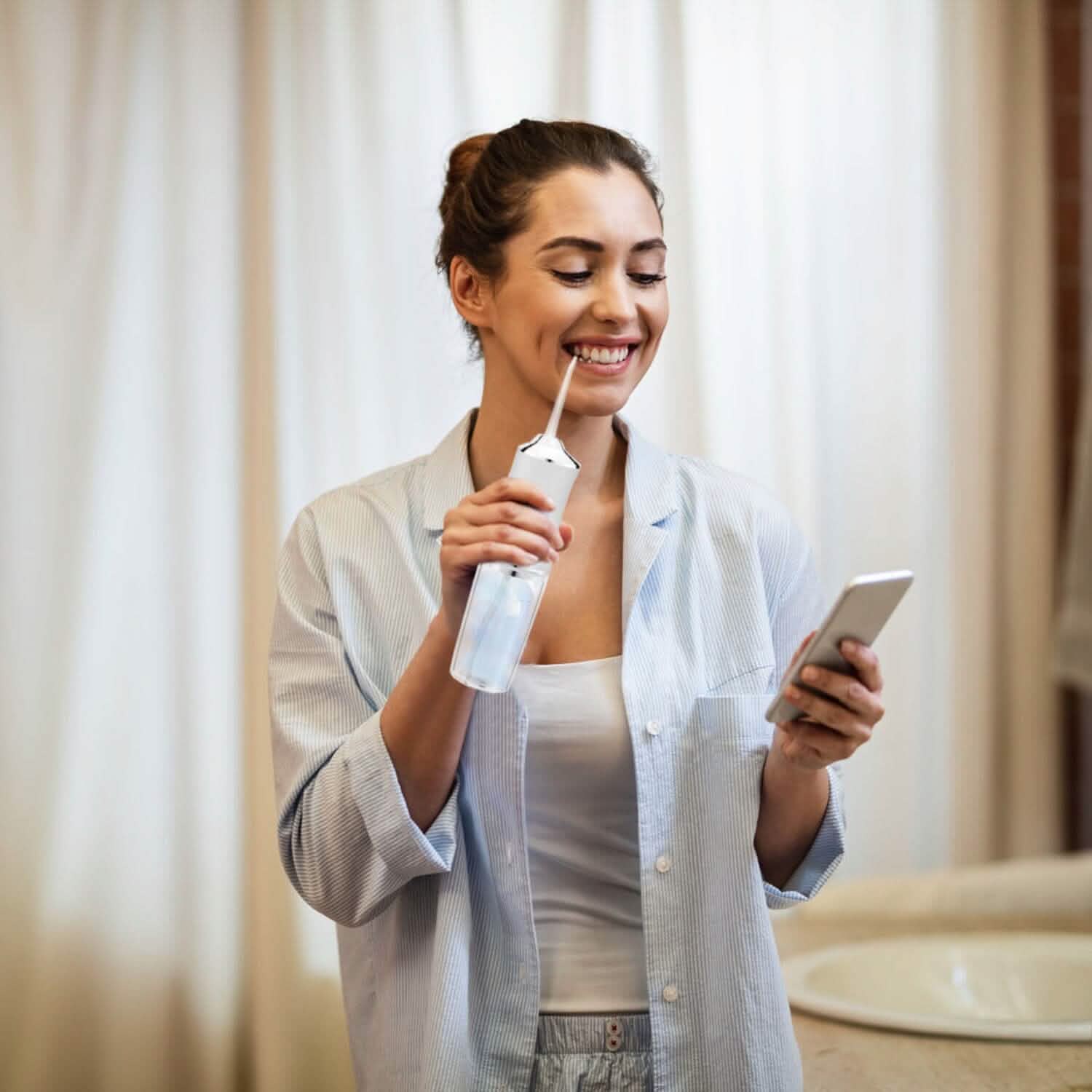 Water Flosser Cordless Dental Oral Irrigator Waterproof Teeth Cleaner Beauty & Personal Care - DailySale