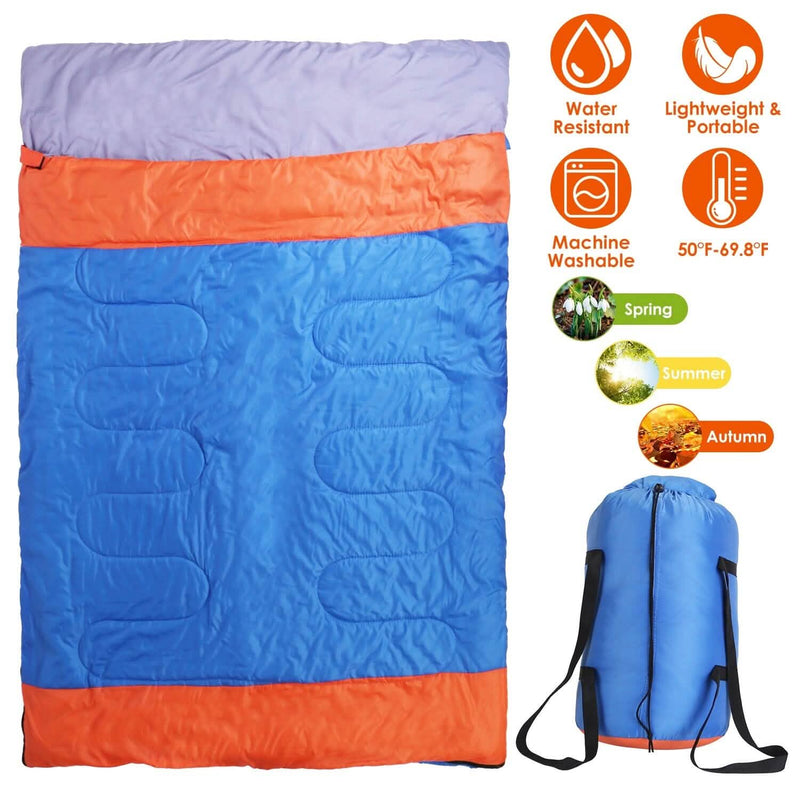 Water Resistant Camping Cotton Liner Sleeping Bag with Sack Sports & Outdoors - DailySale