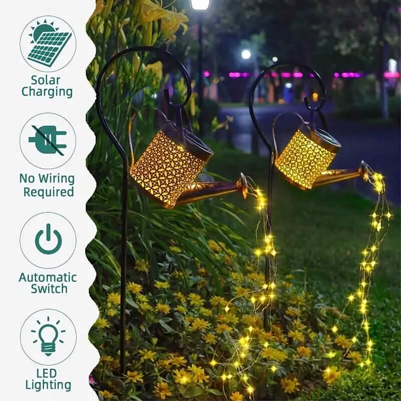 Waterproof Copper Solar Watering Can Light Outdoor Lighting - DailySale
