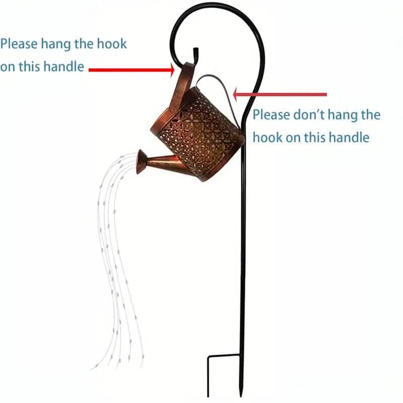 Waterproof Copper Solar Watering Can Light Outdoor Lighting - DailySale