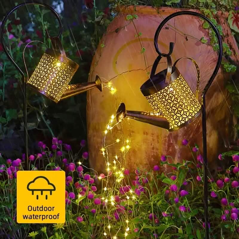 Waterproof Copper Solar Watering Can Light Outdoor Lighting - DailySale