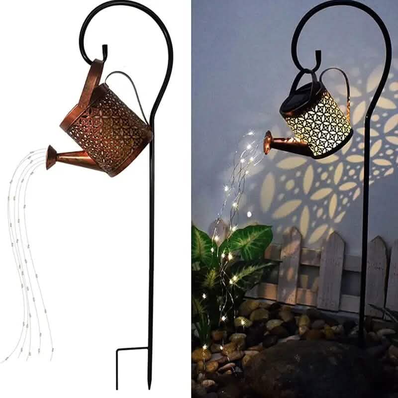 Waterproof Copper Solar Watering Can Light Outdoor Lighting - DailySale