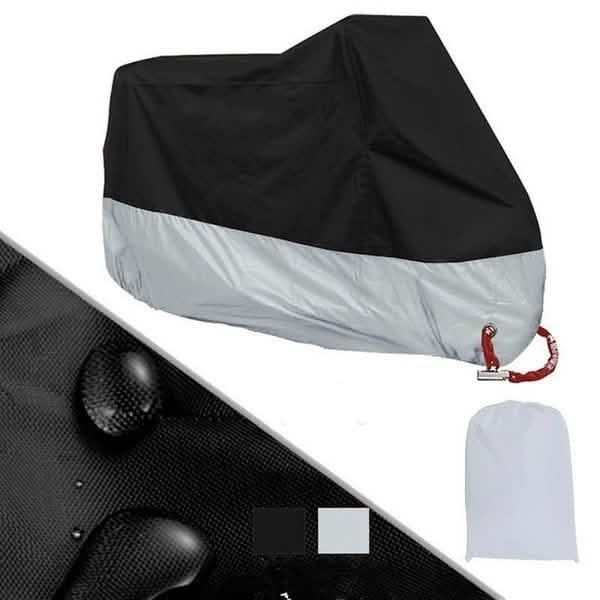 Waterproof Dustproof Motorcycle Bicycle Bike Cover Sports & Outdoors Black/Silver M - DailySale