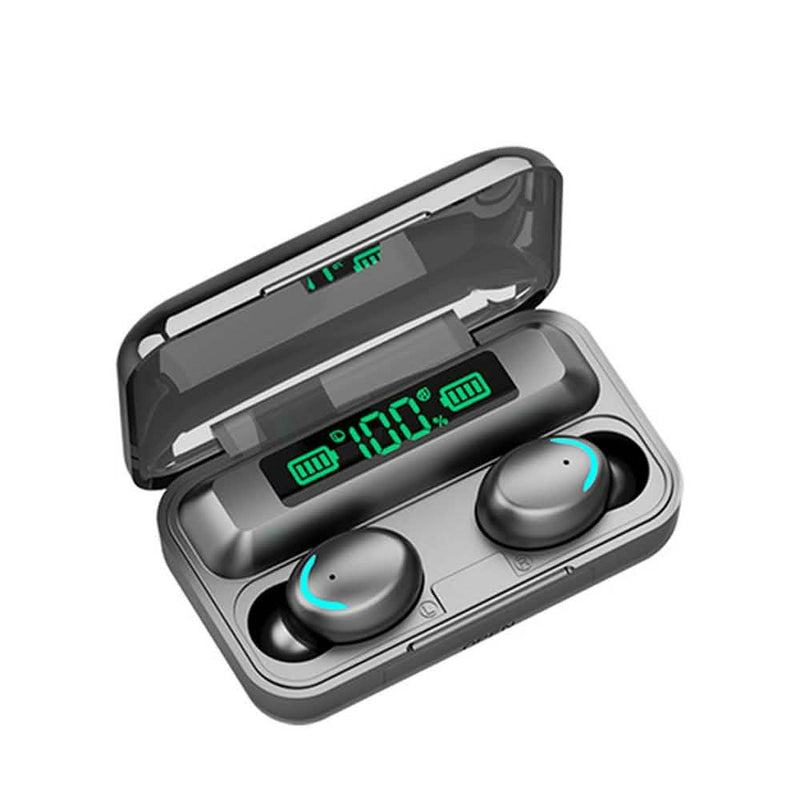 Waterproof Earbuds With Charging Case Headphones & Audio Black - DailySale