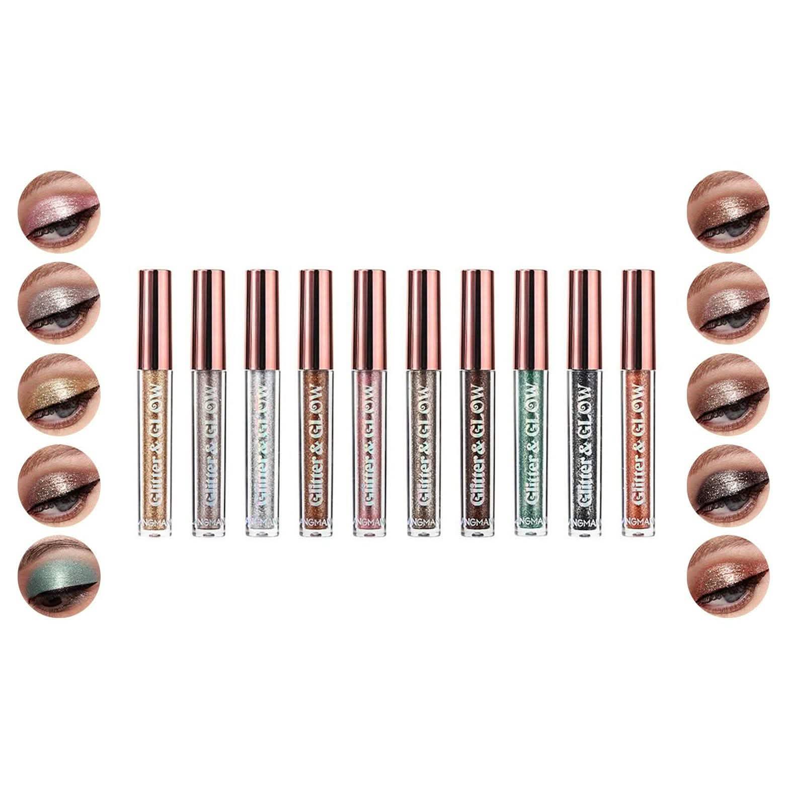 Waterproof Liquid Eyeshadow Set and Metallic Glitter Beauty & Personal Care - DailySale