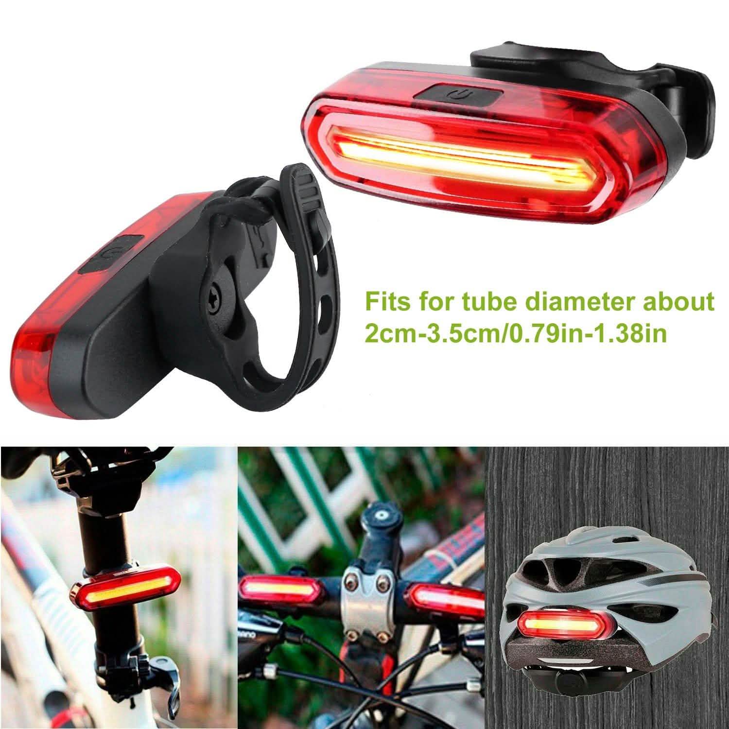 Waterproof USB Rechargeable LED Bicycle Tail Warning Lamp Sports & Outdoors - DailySale