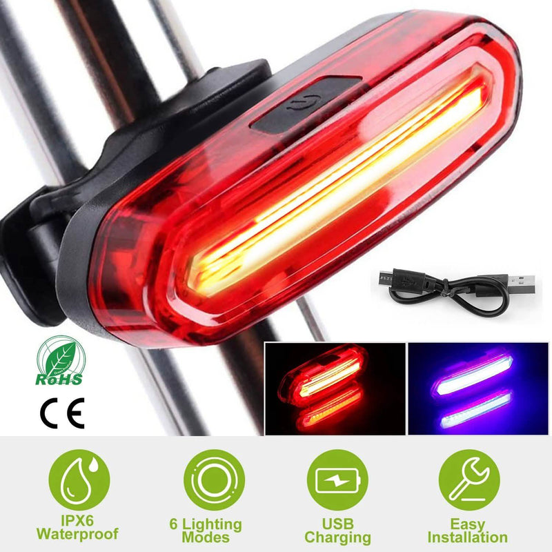 Waterproof USB Rechargeable LED Bicycle Tail Warning Lamp Sports & Outdoors - DailySale