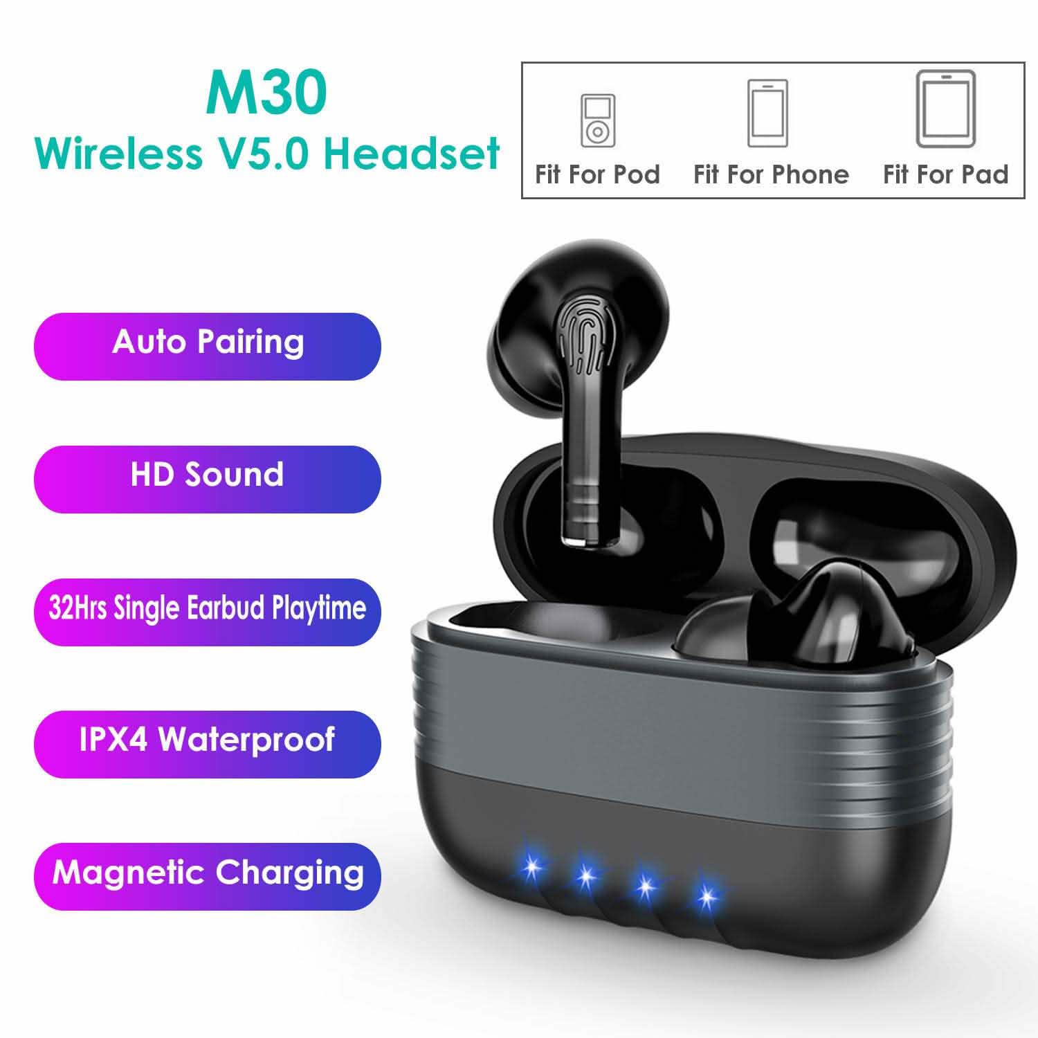 Waterproof Wireless 5.0 TWS Earbuds Headphones & Audio - DailySale