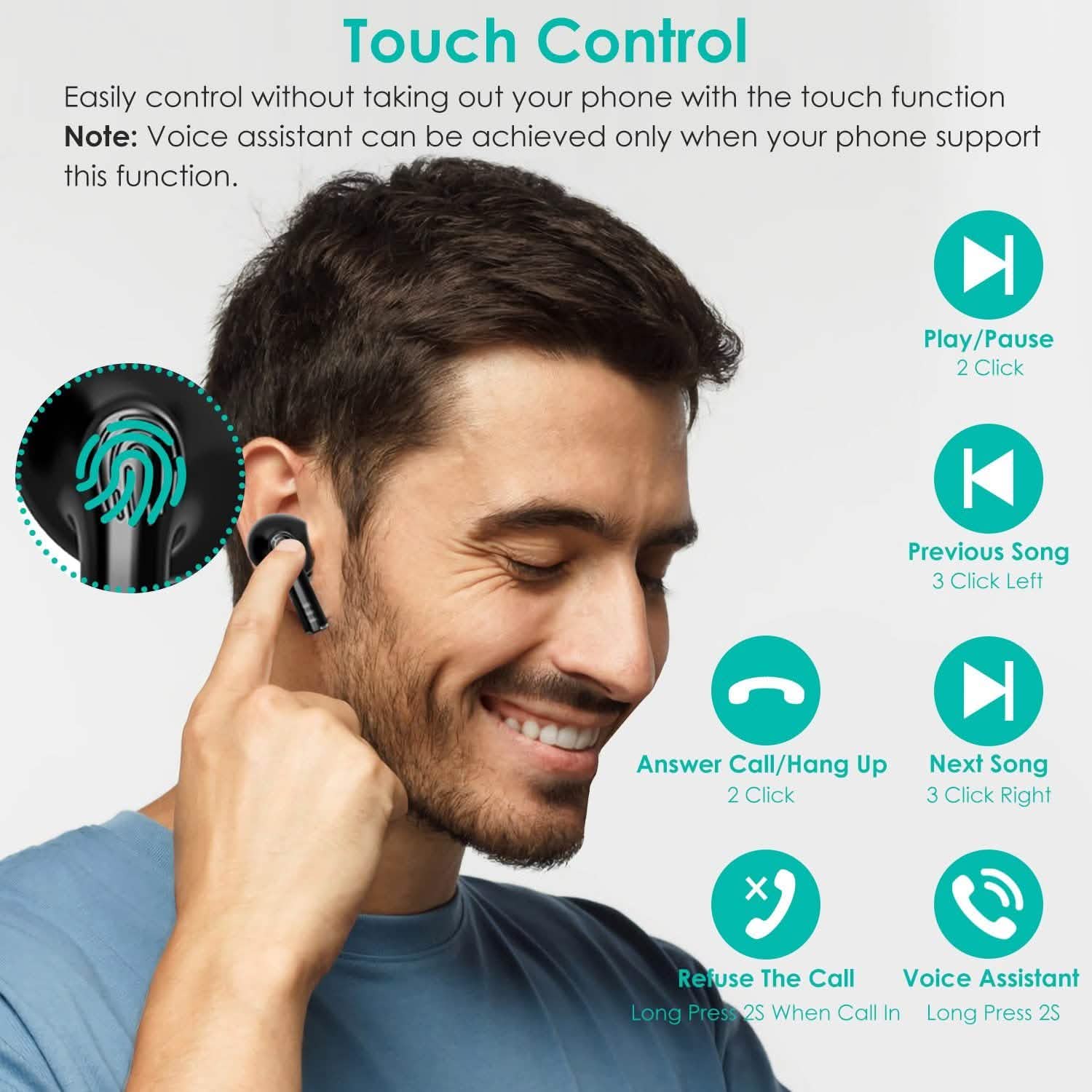 Waterproof Wireless 5.0 TWS Earbuds Headphones & Audio - DailySale