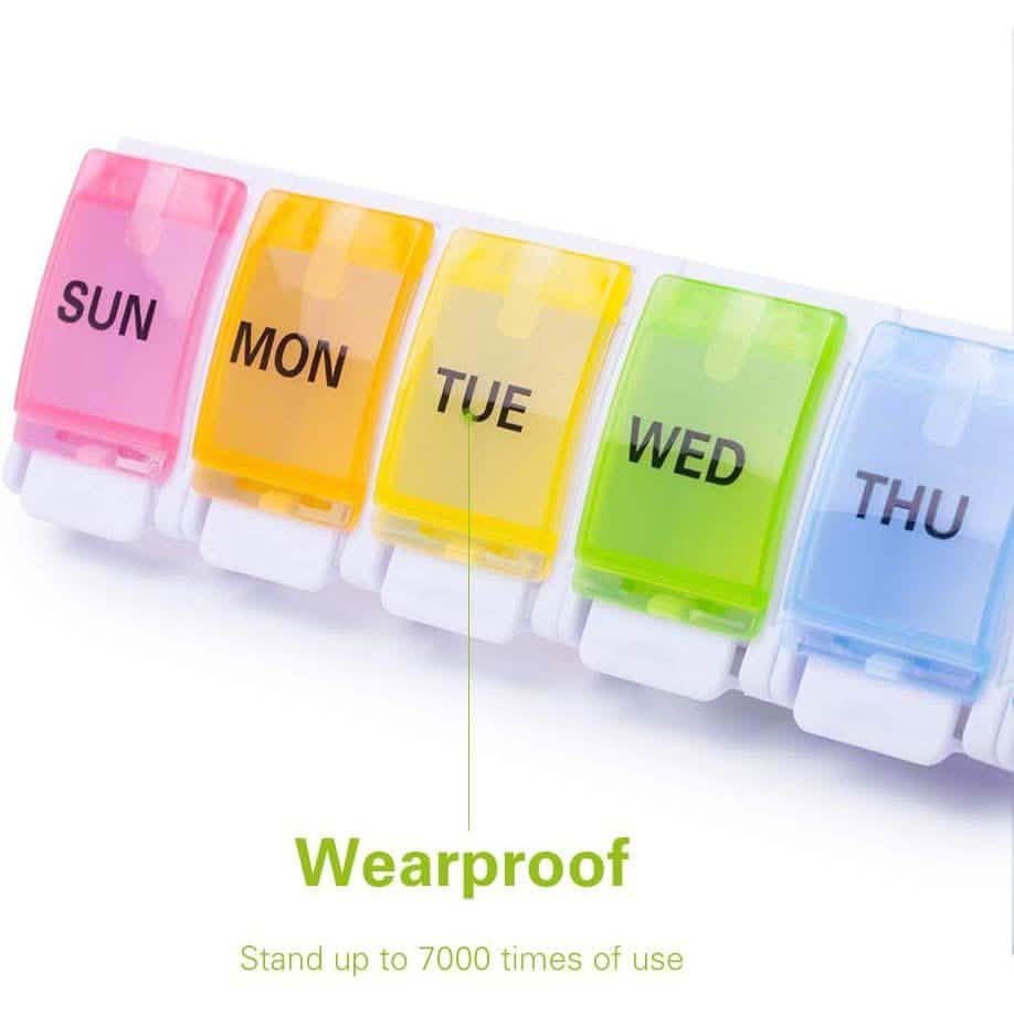 Weekly Pill Organizer Detachable, Sukuos Large Daily Pill Cases Wellness - DailySale
