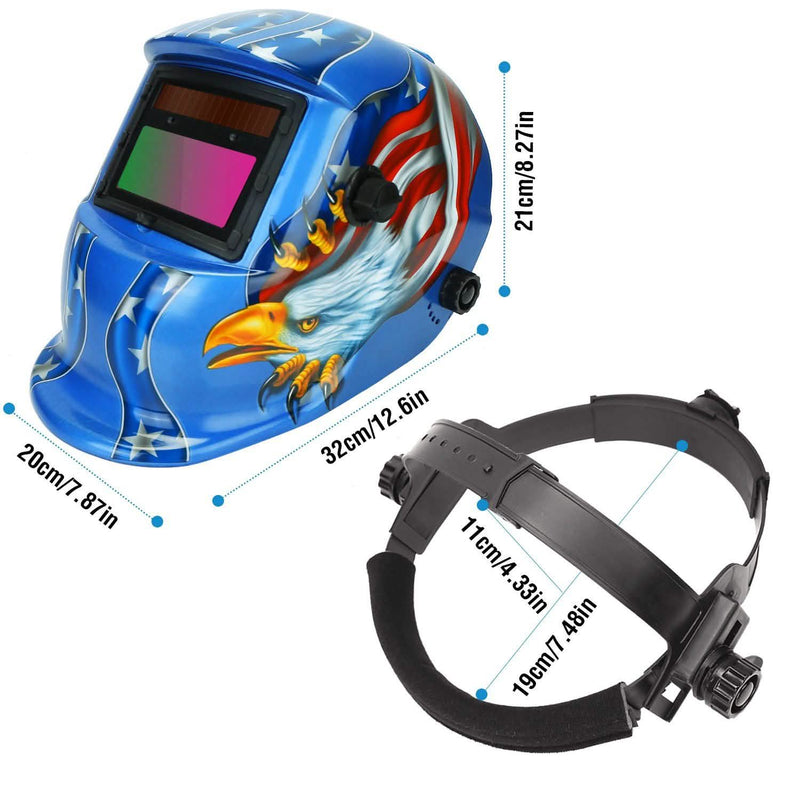 Welding Helmet Solar Powered Auto Darkening Hood with Adjustable Wide Shade Everything Else - DailySale