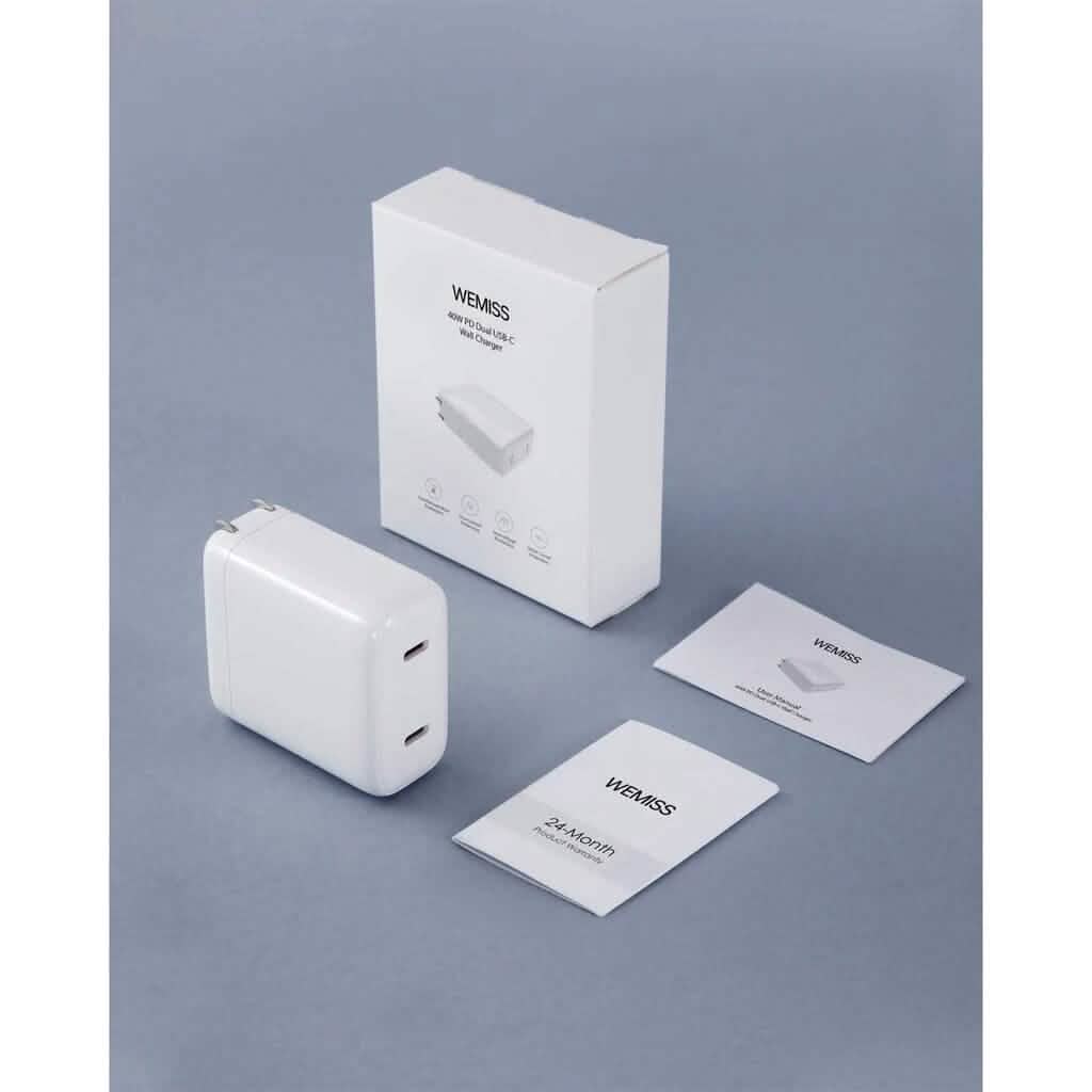 Wemiss 40W USB-C Wall Fast Charger with Foldable Plug Mobile Accessories - DailySale