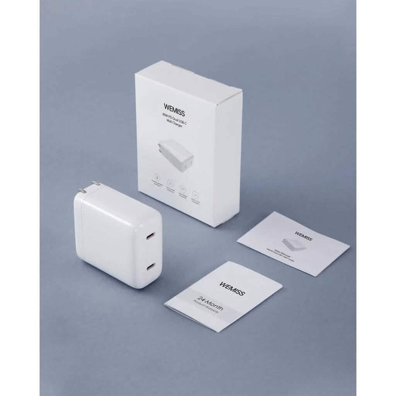 Wemiss 40W USB-C Wall Fast Charger with Foldable Plug Mobile Accessories - DailySale