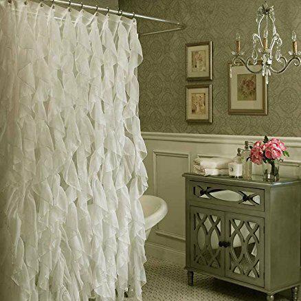 Westendorf Cascading Waterfall Single Shower Curtain Bed & Bath Ivory - DailySale